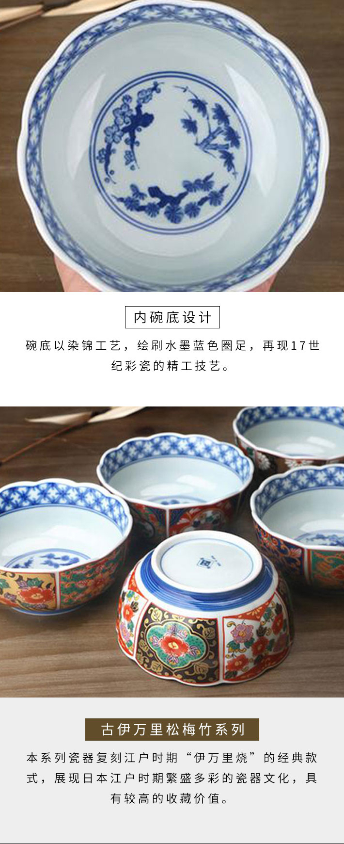 日本 Mino Yaki 美浓烧古伊万里K2花边口5.1英寸 碗